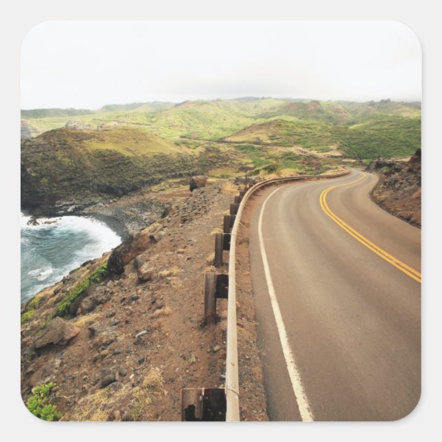 Coastal Road Square Sticker (Front)