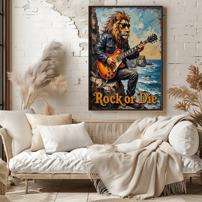 Coastal Rocker: Lion on the Edge Poster (Creator Uploaded)