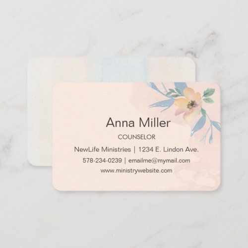 Coastal Rose Counseling Ministry Business Card