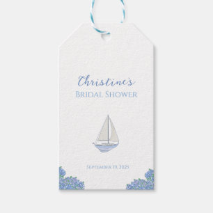Coastal Sailboat Bridal Shower Thank You Gift Tags