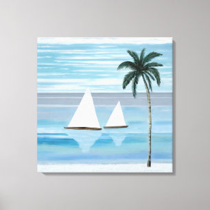 Coastal Sailing Boat Canvas Print