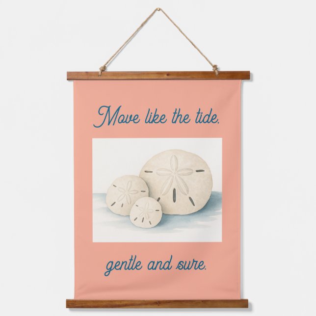 Coastal Sand Dollar Wall Hanging Tapestry (Front)