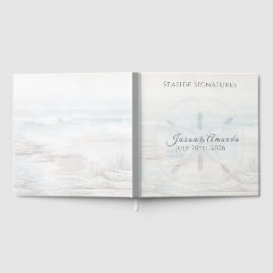 Coastal Sand Dollar Wedding Signature Book