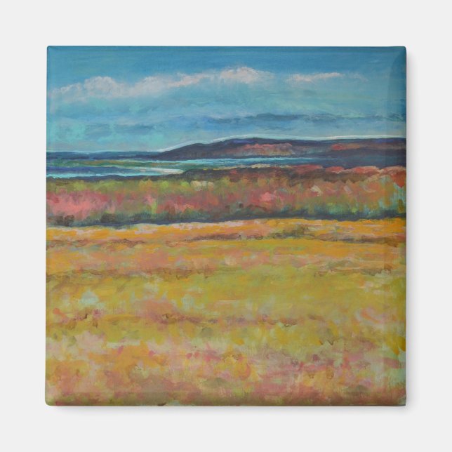 Coastal Sand Dunes Painted Art Magnet (Front)