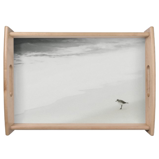 Coastal Sandpiper on the Beach Serving Tray (Front)