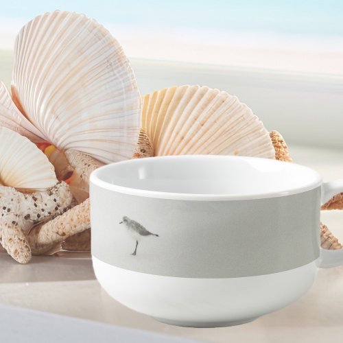 Coastal Sandpiper on the Beach Soup Mug