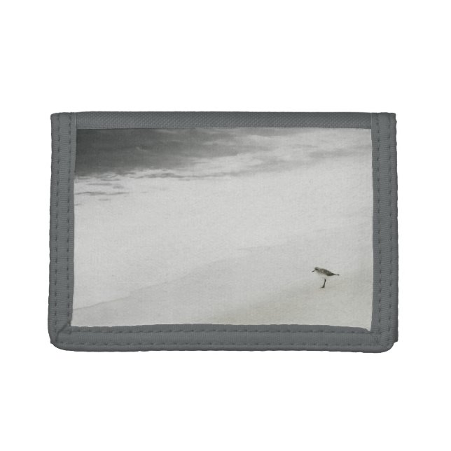 Coastal Sandpiper on the Beach Trifold Wallet (Front)