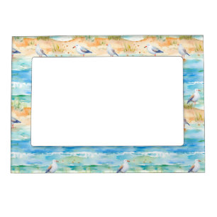 Coastal Sandpiper Shoreline Pattern (1) Magnetic Frame