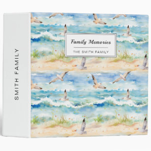 Coastal Sandpiper Shoreline Pattern (2) 3 Ring Binder