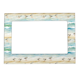 Coastal Sandpiper Shoreline Pattern (5) Magnetic Frame