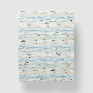 Coastal Sandpiper Shoreline Pattern (6) Blackout Curtains