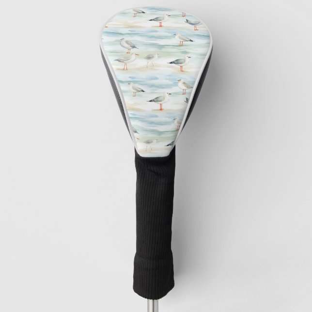 Coastal Sandpiper Shoreline Pattern (6) Golf Head Cover (Front)
