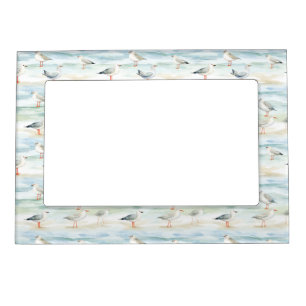 Coastal Sandpiper Shoreline Pattern (6) Magnetic Frame