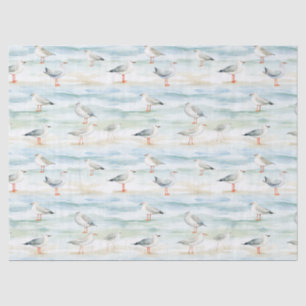 Coastal Sandpiper Shoreline Pattern (6) Tissue Paper