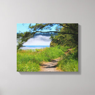 Coastal scene, path to beach, seashore, beautiful canvas print