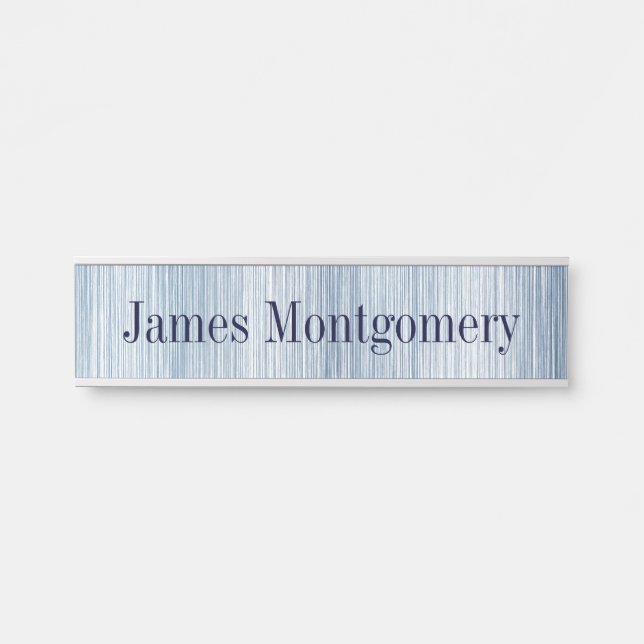 Coastal Sea Blue Hanging Wall Nameplate  (Front)