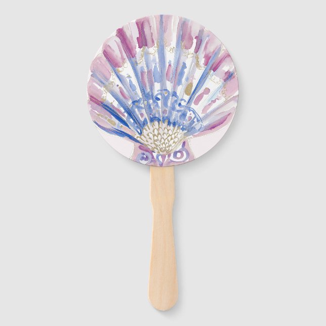 Coastal Sea Life Party Hand Fans (Front)