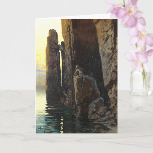 Coastal Sea Mermaid Girl Bare  Lurking Desires Card