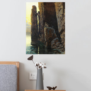 Coastal Sea Mermaid Girl Bare & Lurking Desires Foil Prints