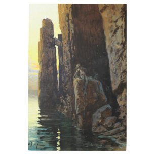 Coastal Sea Mermaid Girl Bare & Lurking Desires Metal Print
