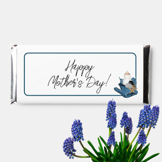Coastal sea ocean blue iris Mother's Day gift Hershey Bar Favors