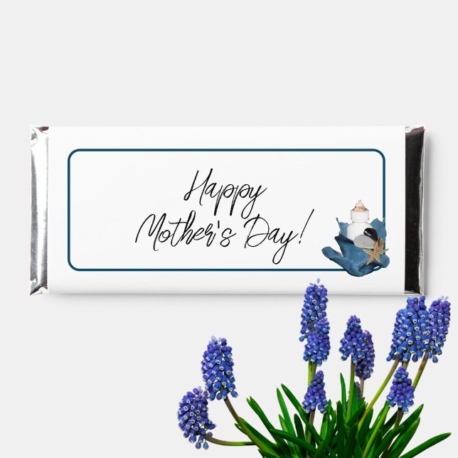 Coastal sea ocean blue iris Mother's Day gift Hershey Bar Favors (Creator Uploaded)