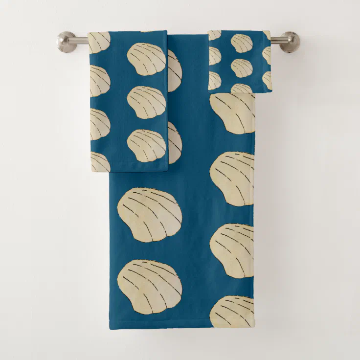 Coastal Sea Shell Pattern Bath Towel Set Zazzle