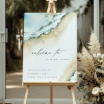 Coastal Sea Waves Sand Beach Bridal Shower Welcome Foam Board<br><div class="desc">For any further customisation or any other matching items,  please feel free to contact me at yellowfebstudio@gmail.com</div>