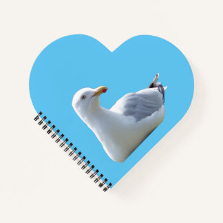 Coastal Seagull Nature Seaside Bird Art  Notebook