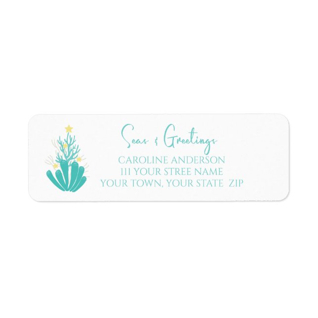 Coastal Seas and Greetings Coral Tree Label (Front)