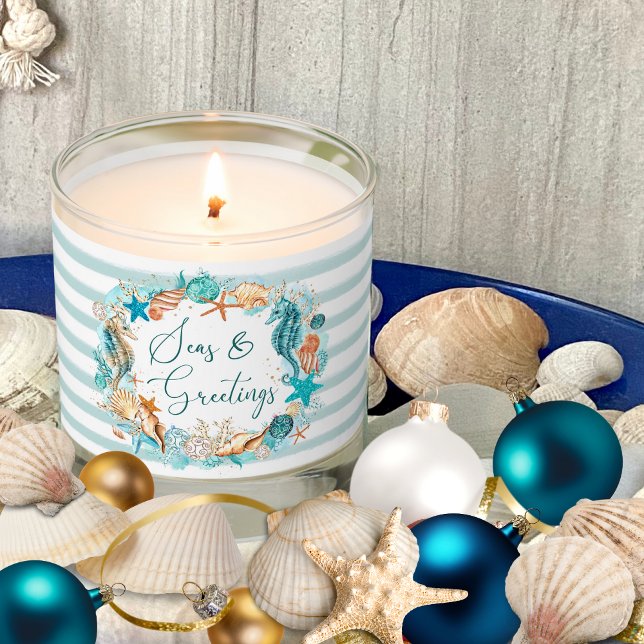 Coastal SEAS & GREETINGS Seahorse Shells Scented Candle (Creator Uploaded)