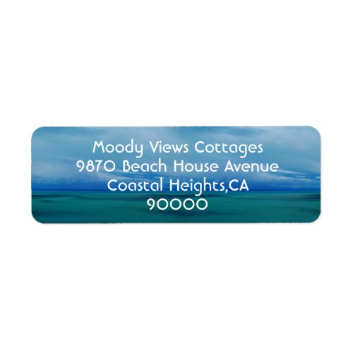 Coastal Seascape Vacation Rental Beach Theme Label