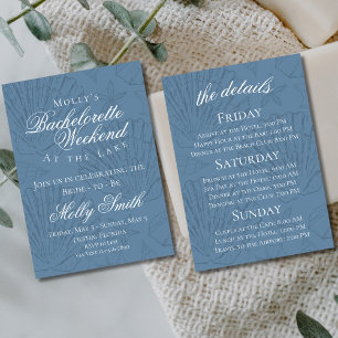 Coastal Seashell Beach Bachelorette Itinerary Invitation