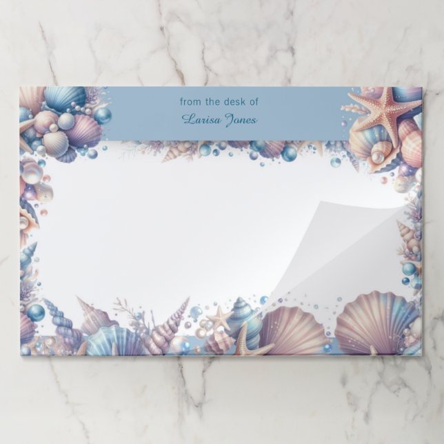 Coastal Seashell Beach  Paper Pad (Folded)