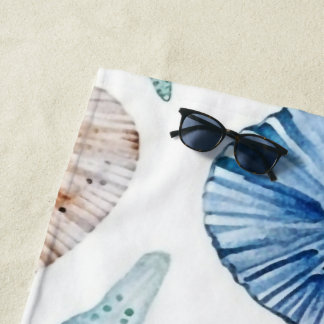 Coastal Seashell Beach Towel