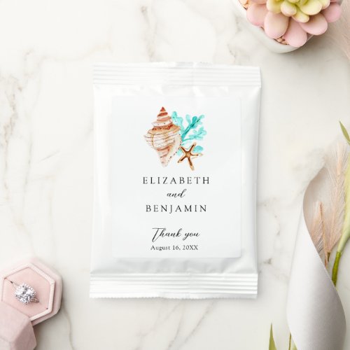 Coastal Seashell Beach Wedding Tropical