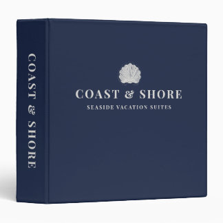 Coastal Seashell Brand Logo 3 Ring Binder
