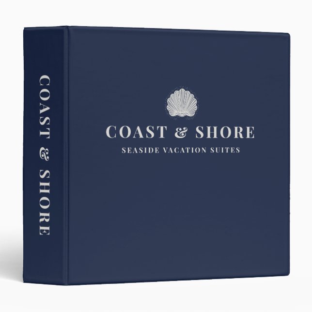 Coastal Seashell Brand Logo 3 Ring Binder (Front/Spine)