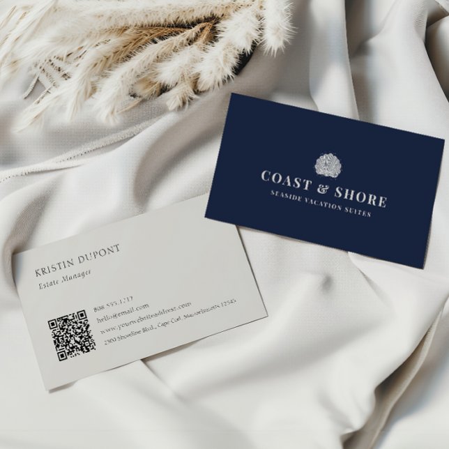 Coastal Seashell Brand Logo Business Card (Creator Uploaded)