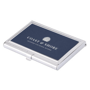 Coastal Seashell Brand Logo Business Card Case