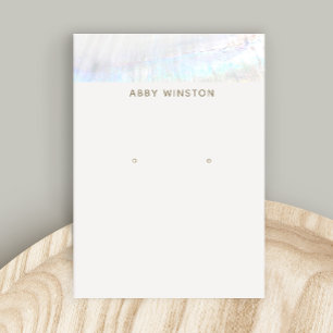 Coastal Seashell Earring Display Holder Business Card
