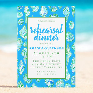 Coastal Seashell Elegant Seaside Invitation