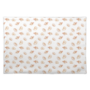 Coastal Seashell Oceanside Beach Nautical Cloth Placemat