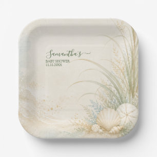 Coastal Seashell Paper Plates