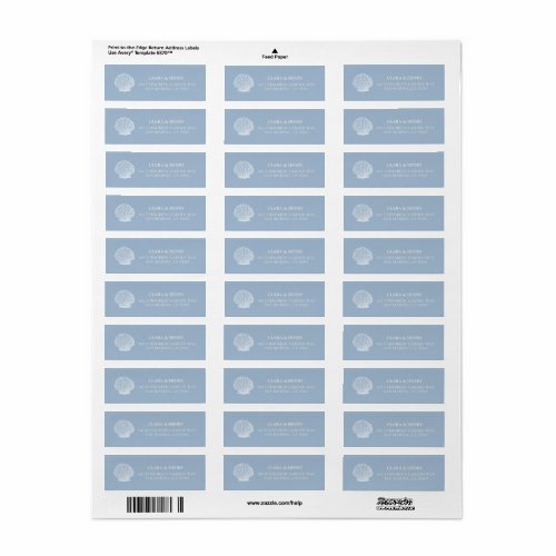 Coastal Seashell Return Address Label