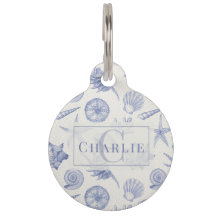 Coastal Seashell Sketch | Personalized Dog Cat Pet