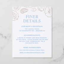 Coastal Seashell Wedding Details