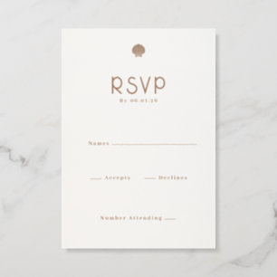 Coastal Seashell Wedding RSVP