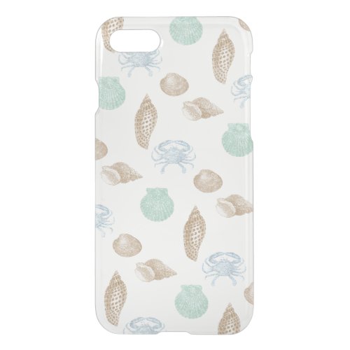 Coastal Seashells Pattern iphone Case