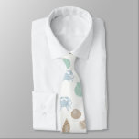 Coastal Seashells Pattern Tie<br><div class="desc">Coastal seashells and crab pattern in soft teal,  blue,  and taupe colors.</div>